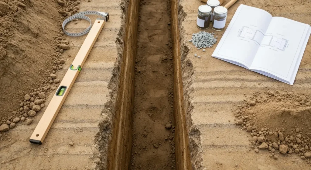 Wykop pod fundamenty: głębokość, zabezpieczenie skarp i odbiór podłoża